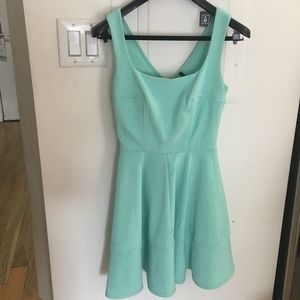 Lulu's Fit and Flare Teal Dress
